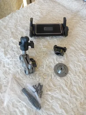 Heavy Duty Drill Base Tablet Holder Car Mount, 360° Adjustable