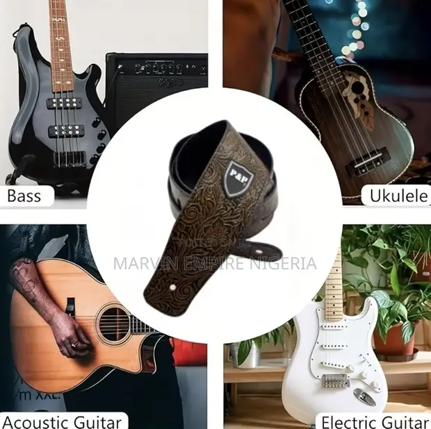 High-Quality Adjustable Guitar Strap for Acoustic, Electric, Bass - 1