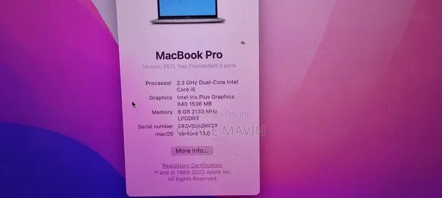 Apple MacBook 2017 8GB RAM, 250GB SSD - 1