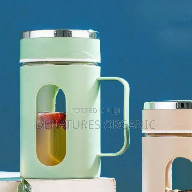 Double-Layer Insulated Glass Office Mug - 1