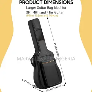 Padded Acoustic Guitar Gig Bag with Adjustable Straps