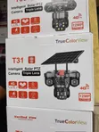 Durable Triple Lens Solar CCTV Camera with Auto Track - 1
