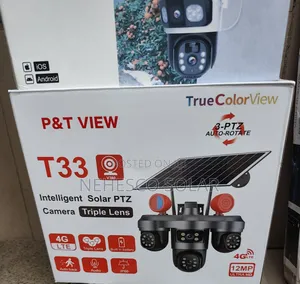 T33 4G LTE Triple Lens Solar PTZ CCTV Camera