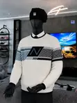 Classic Geometric Knit Sweater - 1