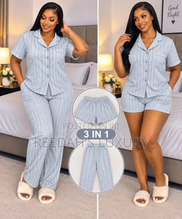 3-in-1 Striped Lounge Set - Women's - 1