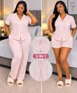 3-in-1 Striped Lounge Set - Women's - 2