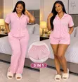 3-in-1 Striped Lounge Set - Women's - 3