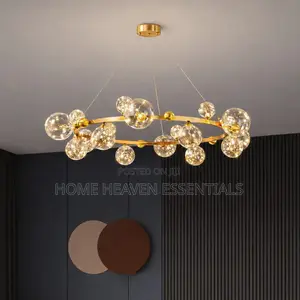 Nordic Style Black Glass Ball Chandelier