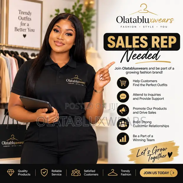Sales Representatives - Olatabluxwears - 1