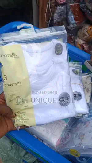 3 Pack Sleeveless Baby Bodysuits - White