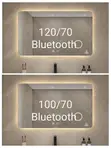 LED Mirror Tare da Bluetooth 100x70 - 1
