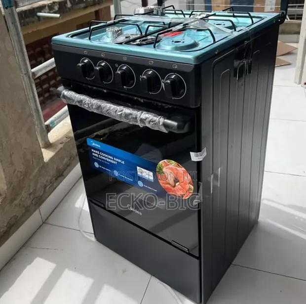 4-Burner Standing Gas Cooker with Oven - 1
