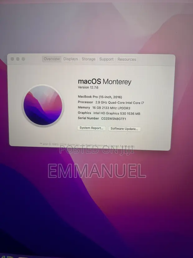Apple MacBook Pro 2016 15-inch 16GB RAM Intel Core i7 2TB SSD - 1