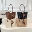 Large Size Shoulder Tote Bag with Charm - 1
