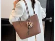 Large Size Shoulder Tote Bag with Charm - 2