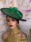 Unique Freeform Fascinator - Green - 2