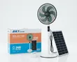 AKT Lighting Solar Rechargeable Standing Fan with Panel - 1