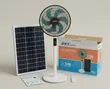 AKT Lighting Solar Rechargeable Standing Fan with Panel - 3