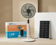 AKT Lighting Solar Rechargeable Standing Fan with Panel - 4