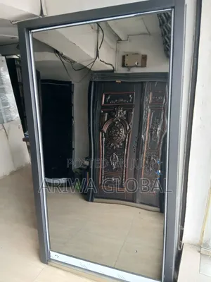 Luxury 4ft x 7ft Black Aluminum Pivot Security Door