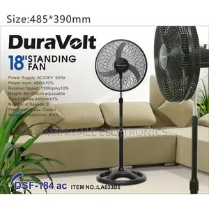 Duravolt 18-inch Standing Fan with 1-Year Warranty - 48W