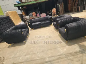 Brand New 7-Seater Black Sofa Set