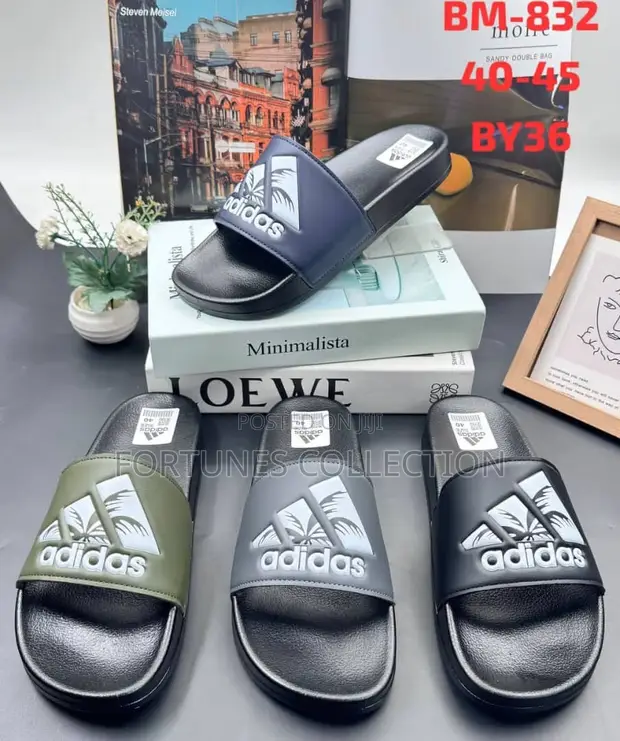Adidas Men's Classic Sport Logo Slide Slippers BM-832 - 1