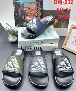 Adidas Men's Classic Sport Logo Slide Slippers BM-832