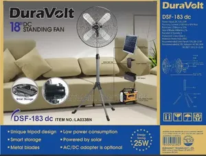 Duravolt 18" Energy Saving Solar Standing Fan