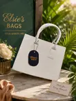 Elsie's Place Classic White Midi Handbag - 1