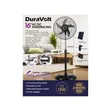 Duravolt 16-inch Solar Standing Fan with Adapter & 1-Year Warranty - 2