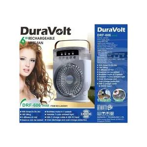 6-Inch Table Mist Rechargeable Fan with Long-Lasting Battery