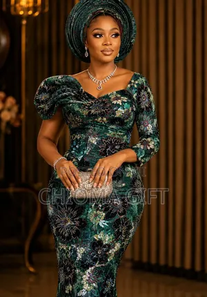 Luxury Hand Beaded Velvet Lace Fabric