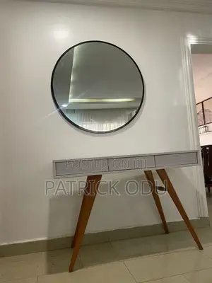 Console Table and Round Mirror
