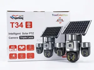 Superking T34 Solar PTZ Kamara Mai Gilashi Uku (4G LTE)