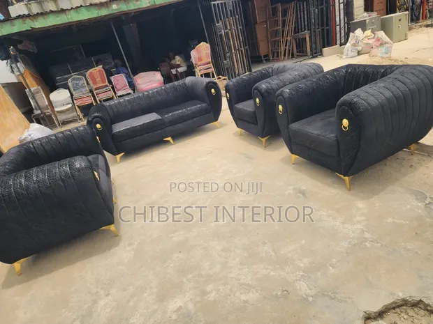 Upholstery Padded Black Set of Chairs - 1
