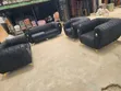 Upholstery Padded Black Set of Chairs - 1