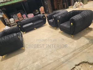 Upholstery Padded Black Set of Chairs