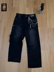 High Quality Baggy Jeans - Black - 1