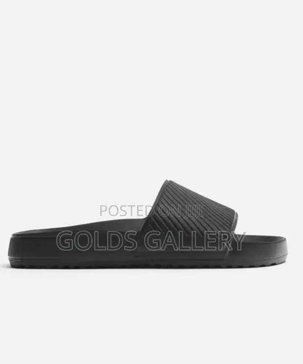 Zara Pool Slides - Black - 1