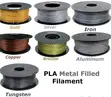 Flashforge PLA Metal Filament - 1kg (Bronze, Aluminum, Copper) - 2