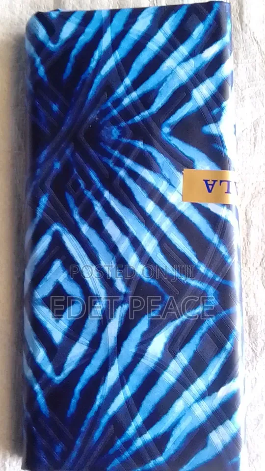 Zara Kampala Fabric - Shuɗi - 1