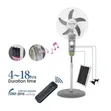 Duravolt 4-in-1 Rechargeable Fan with Bluetooth, Light & Solar Panel - 2