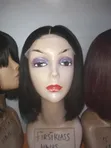 5x5 Closure Gashin Gashin Mutum Na Vietnam Mai Santsi Wig 10" - 2