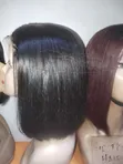 5x5 Closure Gashin Gashin Mutum Na Vietnam Mai Santsi Wig 10" - 4