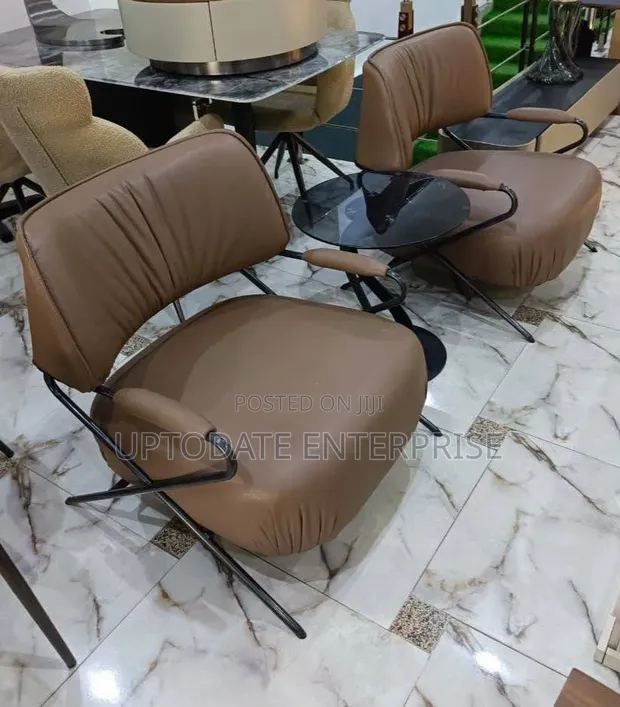 Home Interiors Accent Chair - Brown Leather - 1