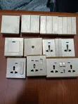 Complete Set of Berlin Brush Gold Sockets & Switches - 1
