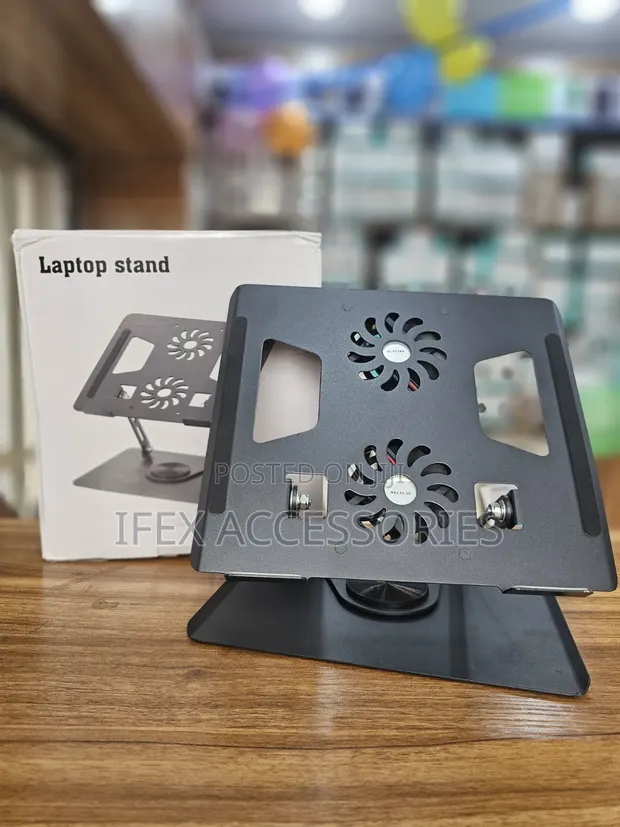 Adjustable Laptop Stand with Built-in Fans - 1