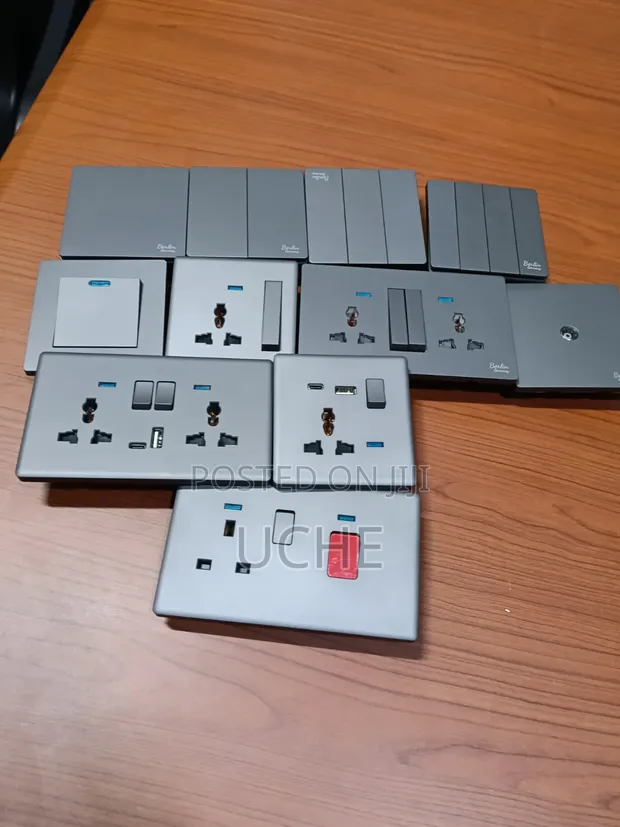 Complete Berlin Socket and Switches - Gray - 1