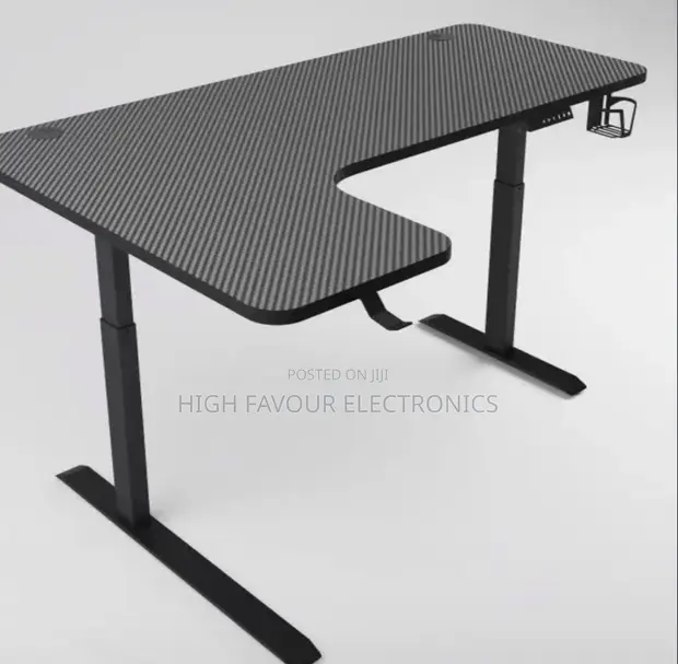 Adjustable L-Shaped Gaming Table - Brand New - 1